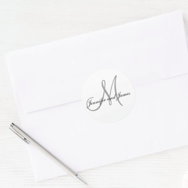 Monogram Stickers for Weddings Initial Names (Von Creator hochgeladen)