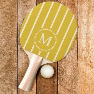 Monogram Streifen in der Farbe Burnt Lemon Tischtennis Schläger