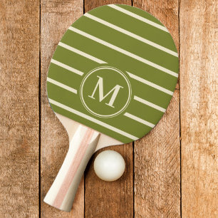 Monogram Streifen Weiden Grün Farbe Tischtennis Schläger