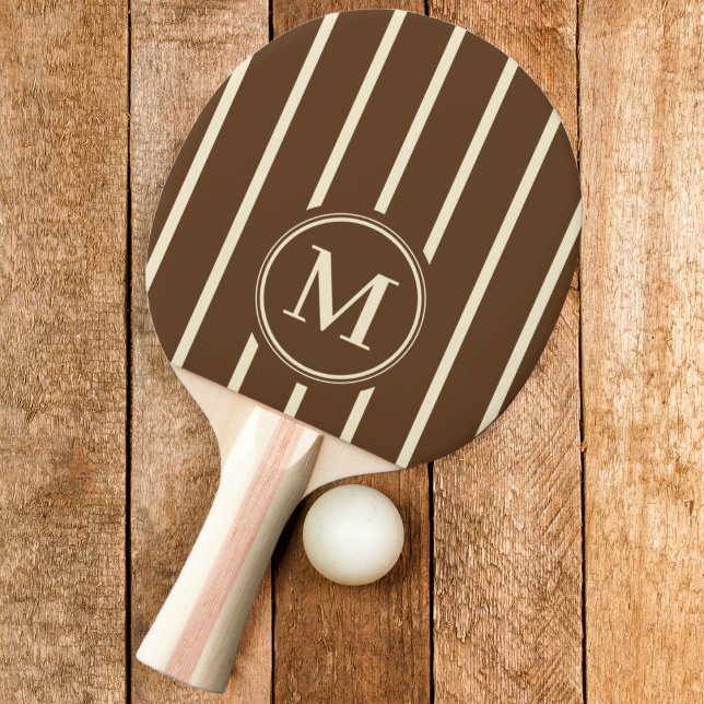 Monogram Striping Deep Forest Brown Color Tischtennis Schläger (Von Creator hochgeladen)