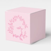 Monogram Stylish Modern Hot Pink