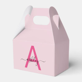 Monogram Stylish Modern Hot Pink Geschenkschachtel