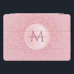 Monogram Stylish Rose Gold Glitzer Template Trendy iPad Pro Cover<br><div class="desc">Monogram Stylish Rose Gold Glitzer Template Trendy Girly Elegant Modern iPad Smart Cover.</div>