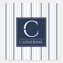 Monogram Summer Style Nautic White und Navy Blue