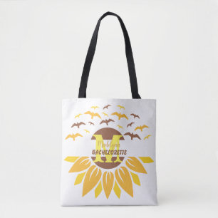 Monogram Sunflower Personalisiert Bridesmaid Tasche