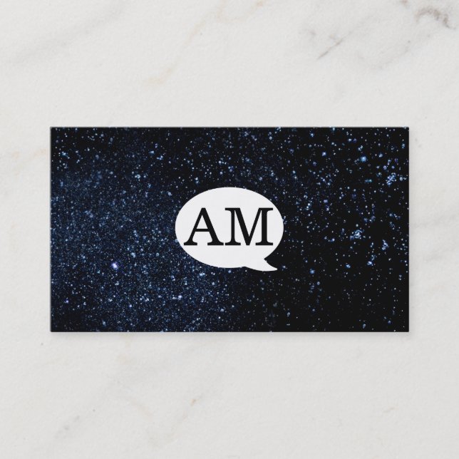 Monogram-Talk-Blase/Nachtblase Visitenkarte (Vorderseite)