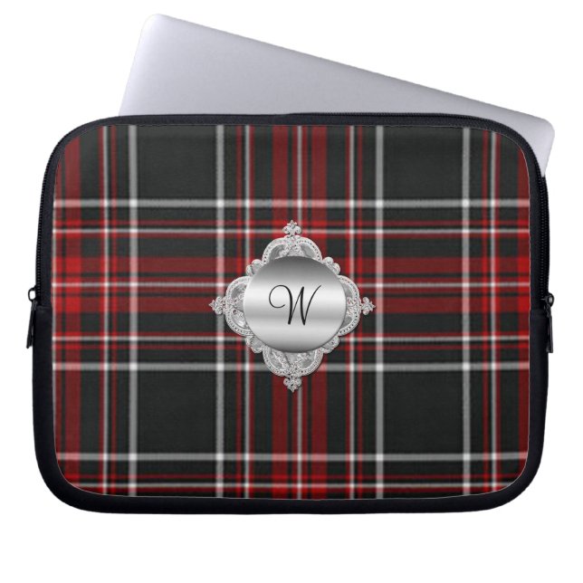 Monogram Tartan Karierte Laptop-Abdeckung Laptopschutzhülle (Vorderseite)