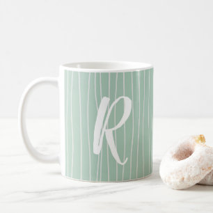 Monogram-Tasse personalisieren Moderne Bambusdruck Kaffeetasse