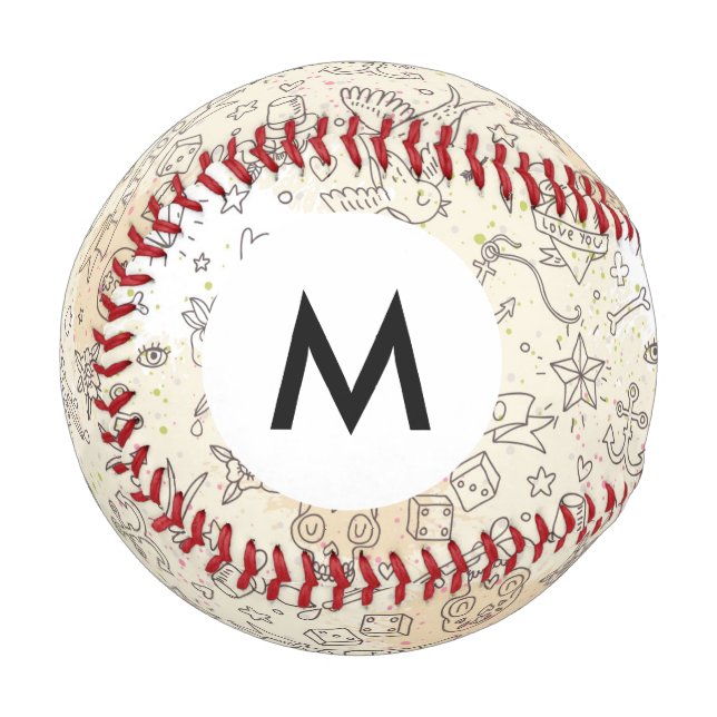 Monogram Tattoo Concept Baseball (Vorderseite Links)