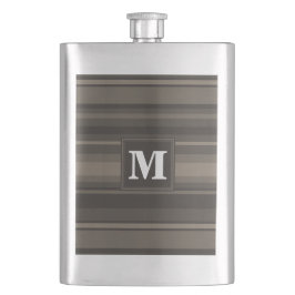 Monogram Taupe Flachmann