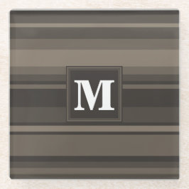 Monogram Taupe Glasuntersetzer