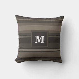 Monogram Taupe Kissen