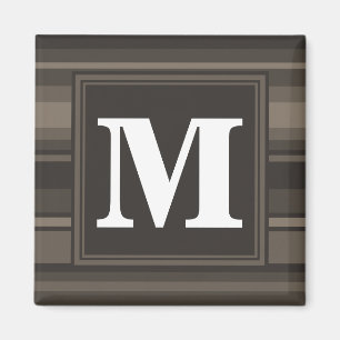 Monogram Taupe Magnet