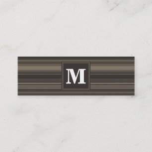 Monogram Taupe Mini Visitenkarte