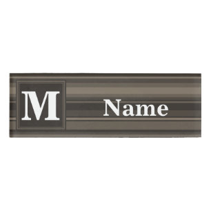 Monogram Taupe Namenschild