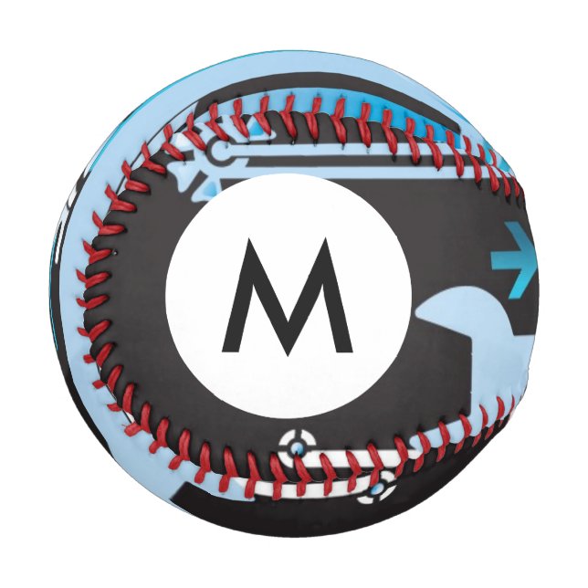 Monogram Technical halftone background 3 Baseball (Vorderseite Links)