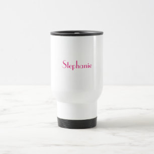 Monogram Template Pink Individuelle Name Gift 2023 Reisebecher