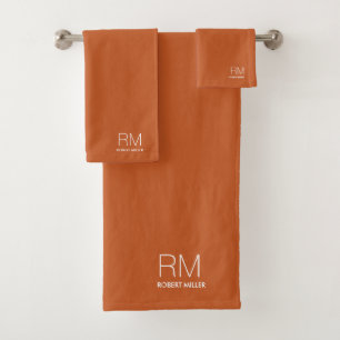 Monogram Terra Cotta Moderne Minimaliste Élégant