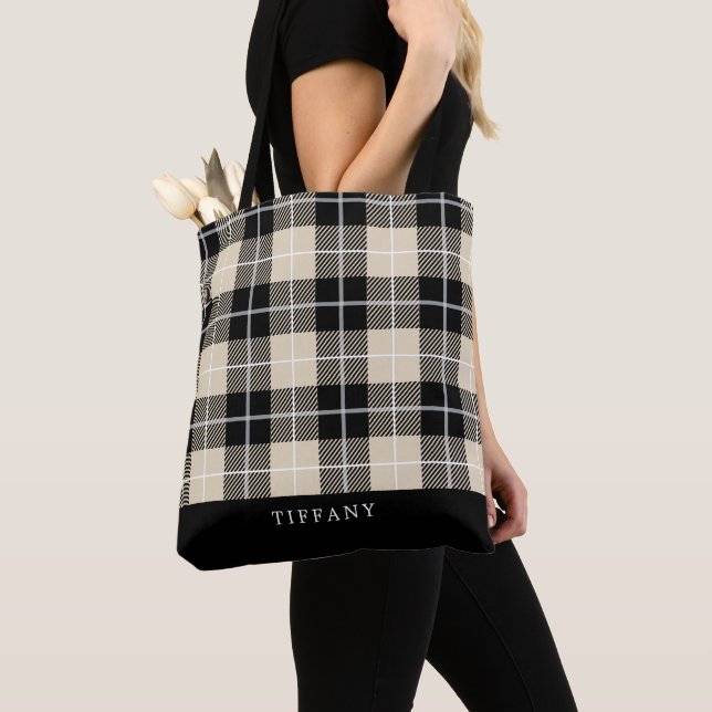 Monogram Thompson Kamel-Tartan-Karo-Muster Tasche (Von Nahem)