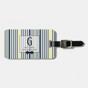 Monogram TRAUZEUGE Trauzeugen Trauzeuge Navy Yello Gepäckanhänger