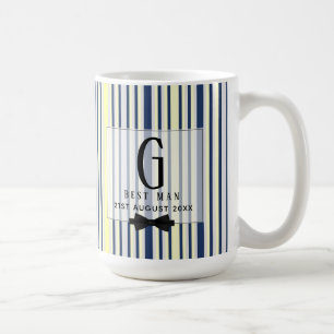 Monogram TRAUZEUGE Trauzeugen Trauzeuge Navy Yello Kaffeetasse