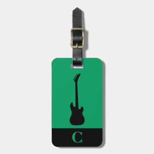 Monogram Travel Music E-Bassgitarre Grün Gepäckanhänger