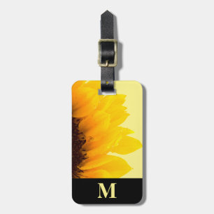 Monogram Travel Yellow Sunflower on Yellow Gepäckanhänger