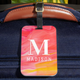 Monogram Trendy Modern Girly Chic Abstrakt Stylish Gepäckanhänger