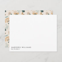 Monogram Trendy Modern Note