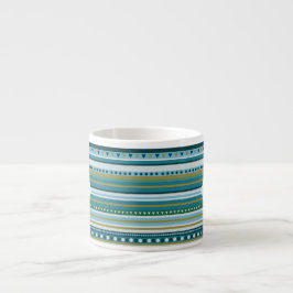 Monogram Tribal Aquamarin Blue Pattern Espresso Ta Espressotasse