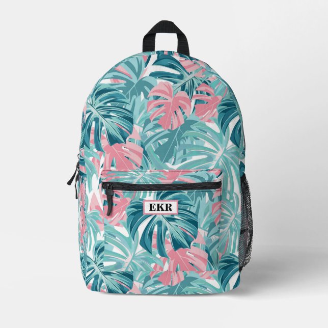 Monogram Tropical Beach Girls School Backpack Bedruckter Rucksack (Vorderseite)