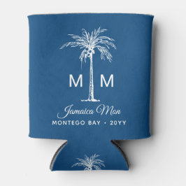 Monogram Tropical Palm Tree Personalized Name Dosenkühler