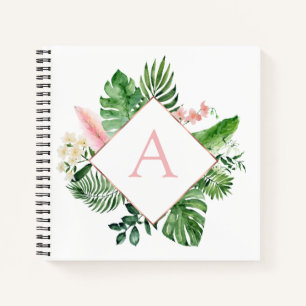 Monogram Tropical Palms Green Notizbuch