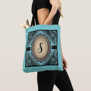 Monogram Turquoise Lace Toag Tasche