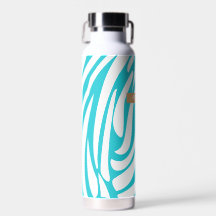 Monogram Turquoise Striped Zebra Muster Trendy
