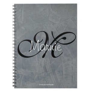Monogram Tuscan Schiefer Faux Finish Notizblock