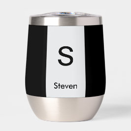 Monogram Two Tone Modern Black and Light Gray