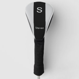 Monogram Two Tone Moderne Schwarz und Grau Golf Headcover