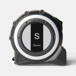 Monogram Two Tone Moderne Schwarz und Grau Maßband