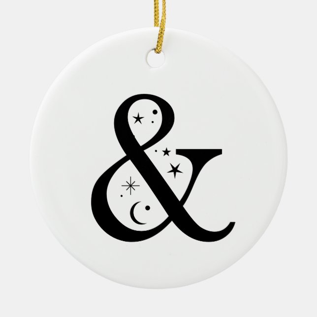 Monogram und HimmelsAmpersand Keramik Ornament (Vorne)