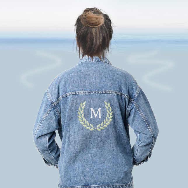 Monogram und Laurel Wreath Jeansjacke (Von Creator hochgeladen)