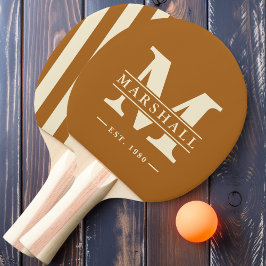 Monogram und Name Overlay Polo Striping Sand Tischtennis Schläger