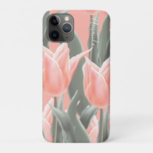 Monogram und stilistische Pfirsichklemmen Blume Case-Mate iPhone Hülle