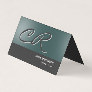 Monogram Unique Classy Consultant Visitenkarten