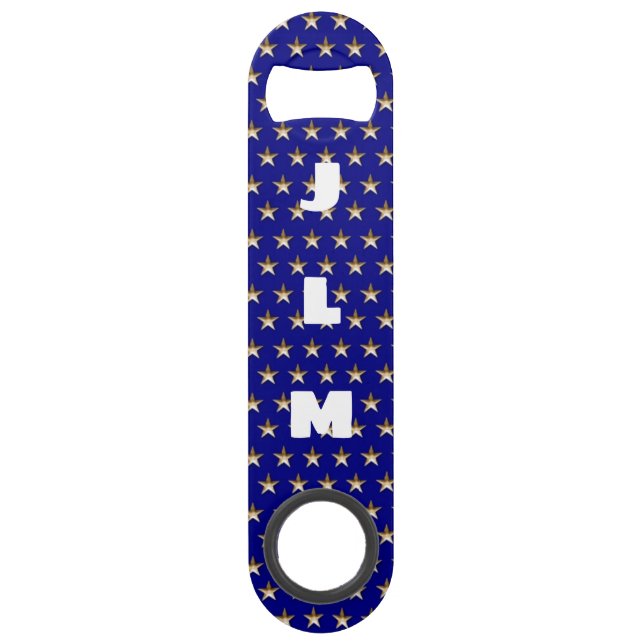 Monogram USA Gold et Blue Star Design (Devant)