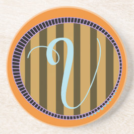 Monogram V Sandstone-Untersetzer Getränkeuntersetzer