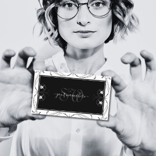 Monogram Verziert Visitenkarte