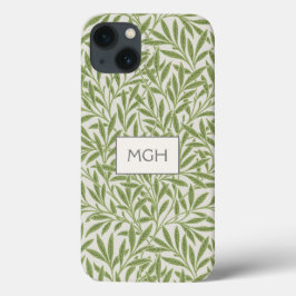 Monogram Vintag Green Willow Blätter Case-Mate iPhone Hülle