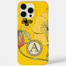 Monogram Vintag Modern Poppy Blume iPhone title_seo2