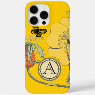 Monogram Vintag Modern Poppy Blume iPhone title_seo2